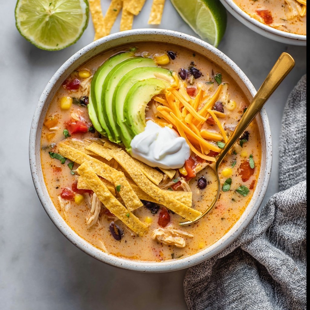 Creamy Chicken Tortilla Soup Recipe - Recipe Image