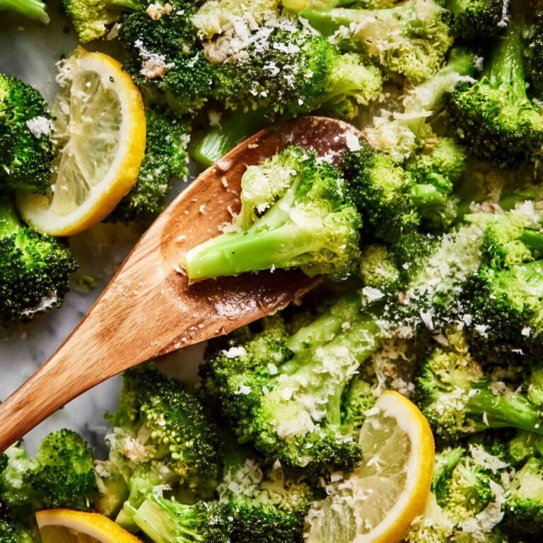 Lemon Parmesan Roasted Broccoli Recipe