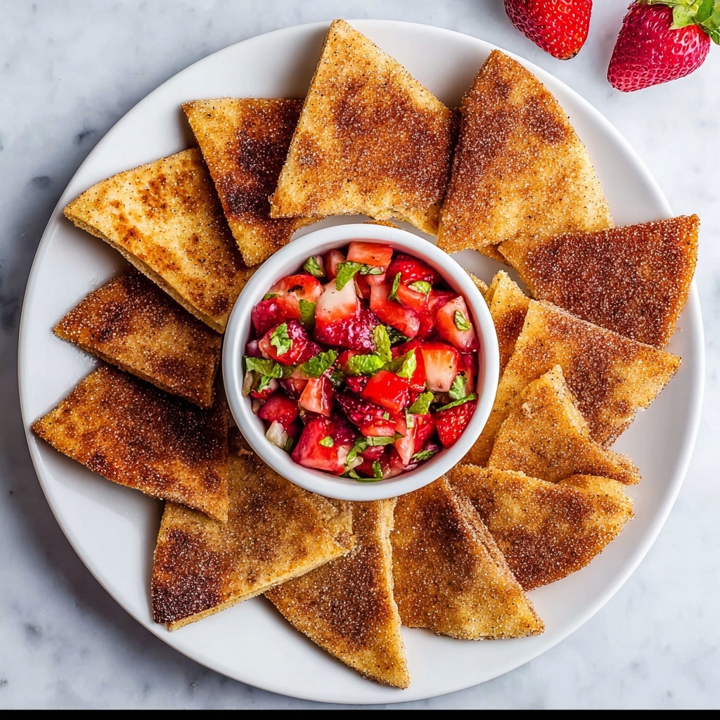 Strawberry Salsa with Cinnamon Chips Recipe - Recipe Image