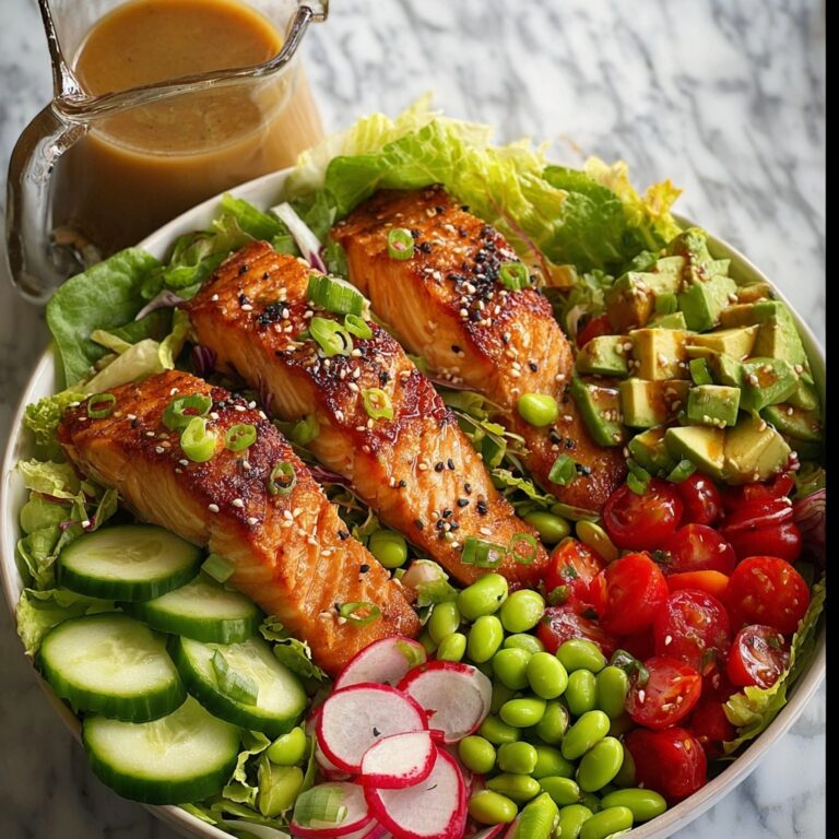 Salmon Salad with Asian Ginger Sesame Dressing Recipe