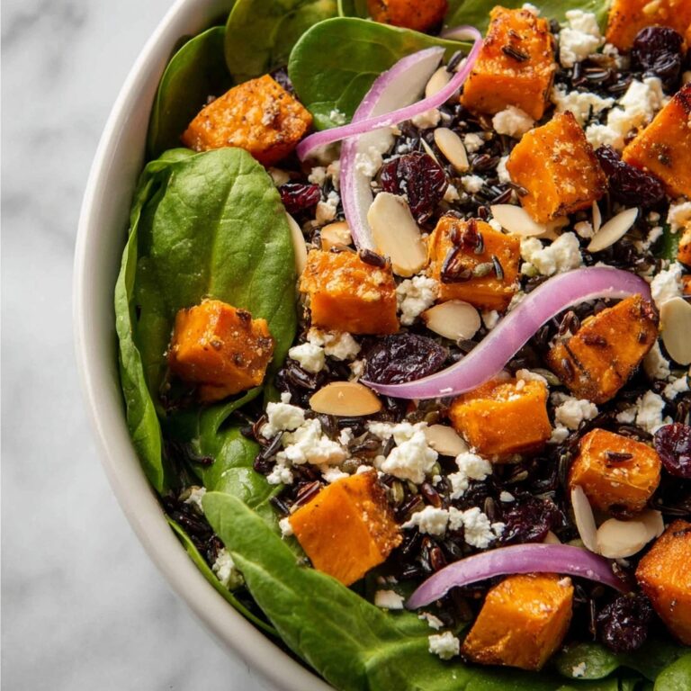 Sweet Potato and Wild Rice Salad with Cranberries, Feta, and Toasted Almonds Recipe