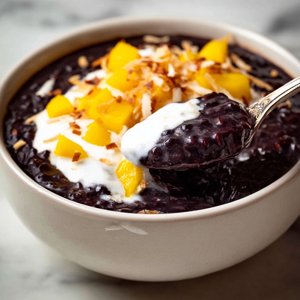 Thai Black Sticky Rice Pudding Recipe - Recipe Image