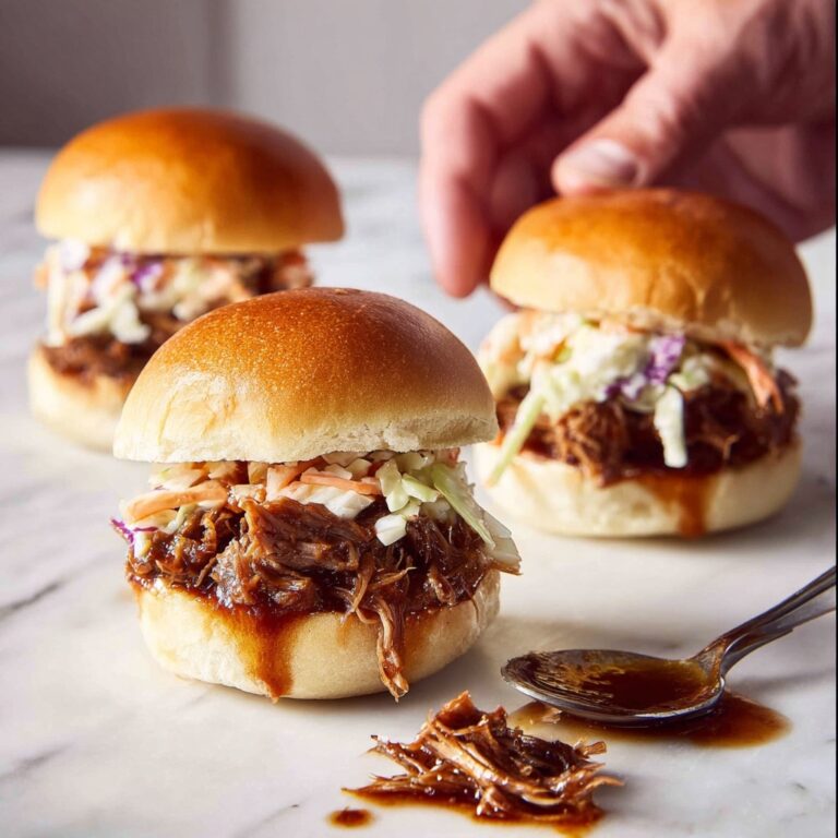 Slow Cooker BBQ Pulled Pork Sandwiches with Coleslaw Recipe
