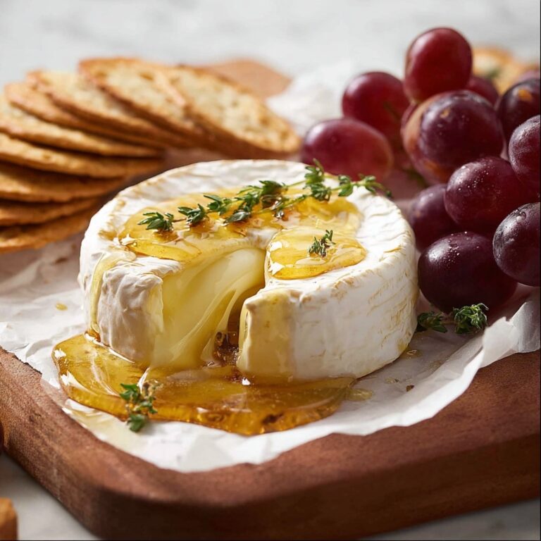 Baked Brie with Honey, Thyme, and Crostini Recipe