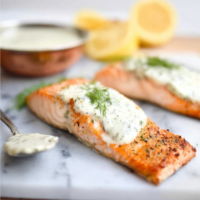 Creamy Dill Sauce with Salmon or Trout Recipe