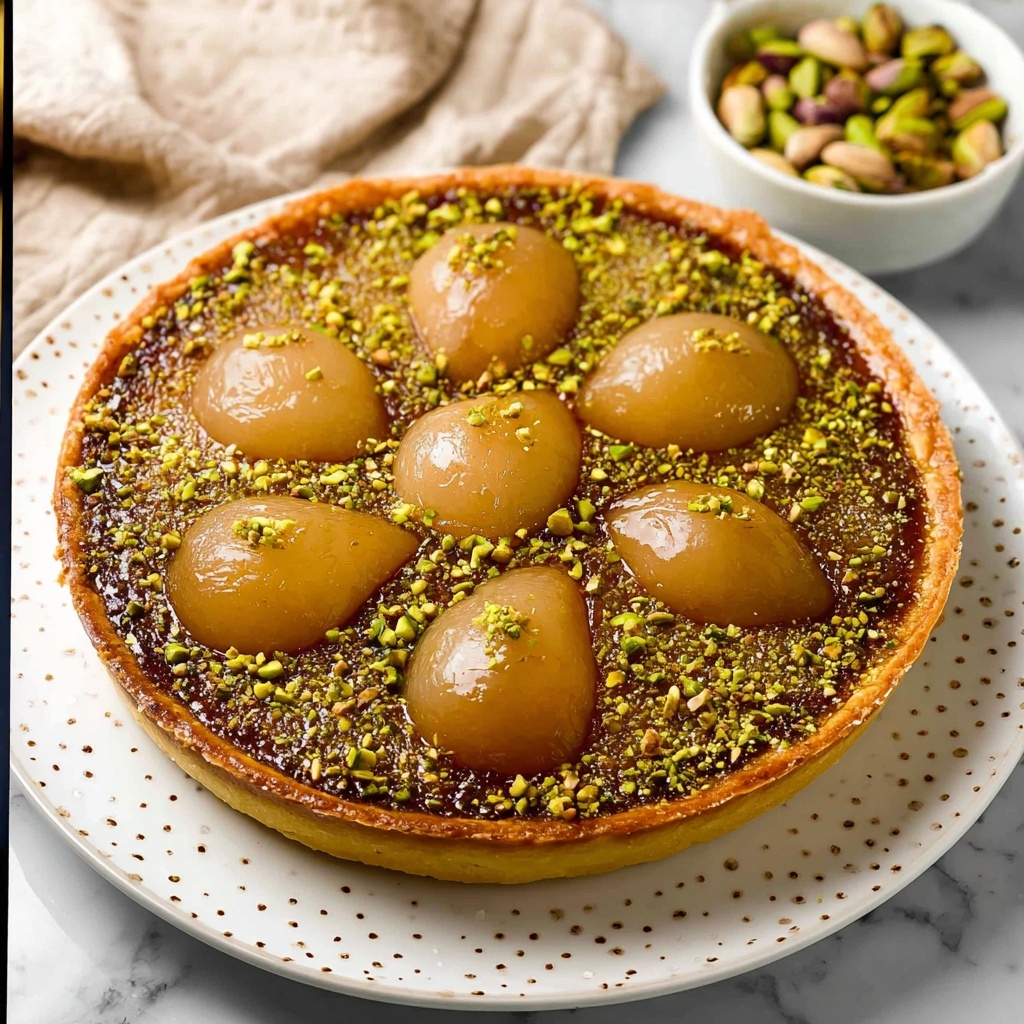 Pistachio Pear Tart Recipe - Recipe Image