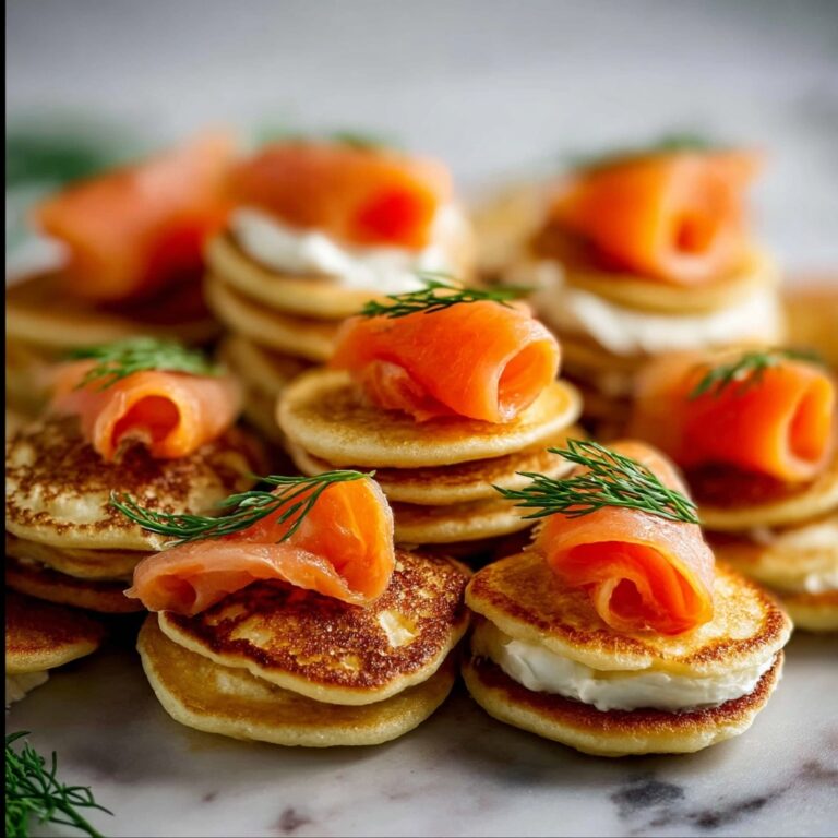 Blini with Smoked Salmon and Dill Cream Cheese Recipe
