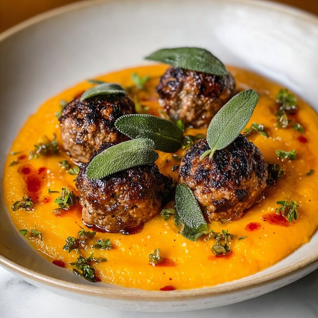 Turkey Meatballs in Pumpkin Sage Sauce Recipe - Recipe Image