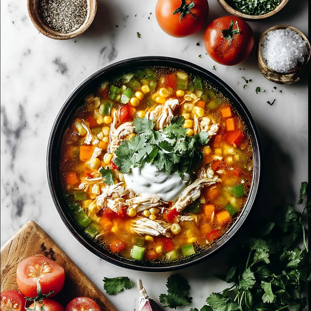 Healthy Chicken Tortilla Soup Recipe - Recipe Image