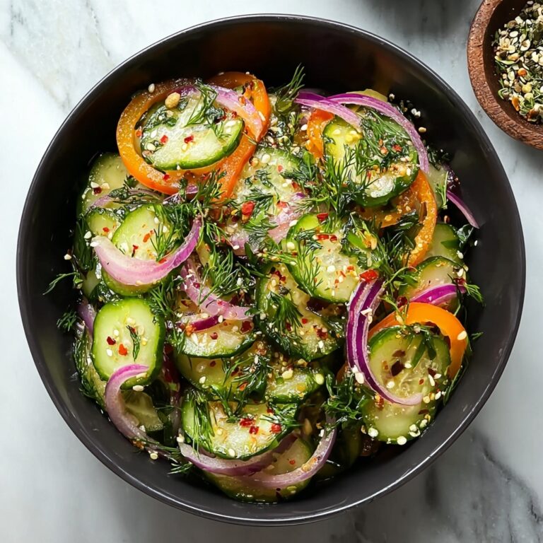 Crunchy Cucumber Salad with Dill and Red Onion Recipe