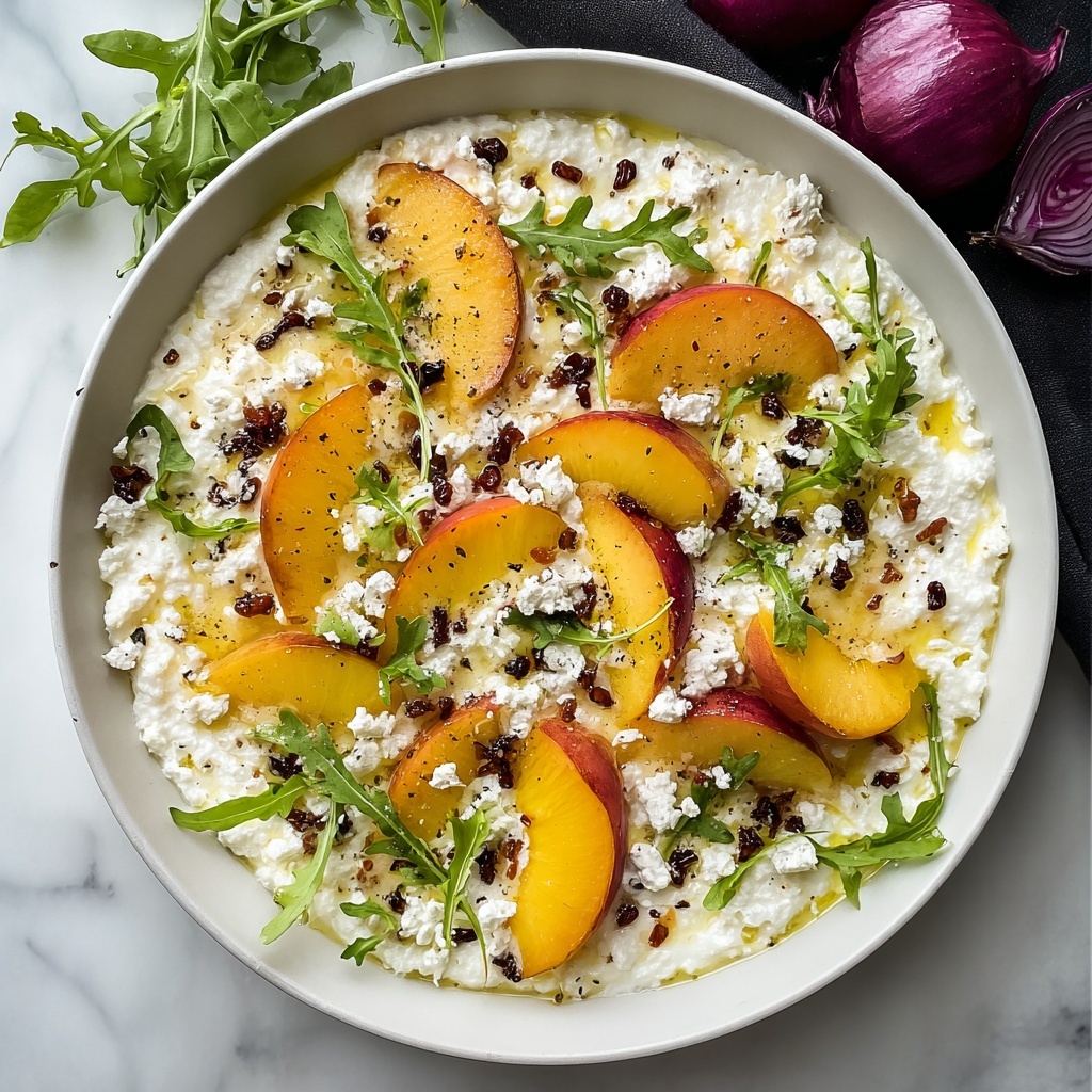 Simple Peach Feta Salad Recipe - Recipe Image