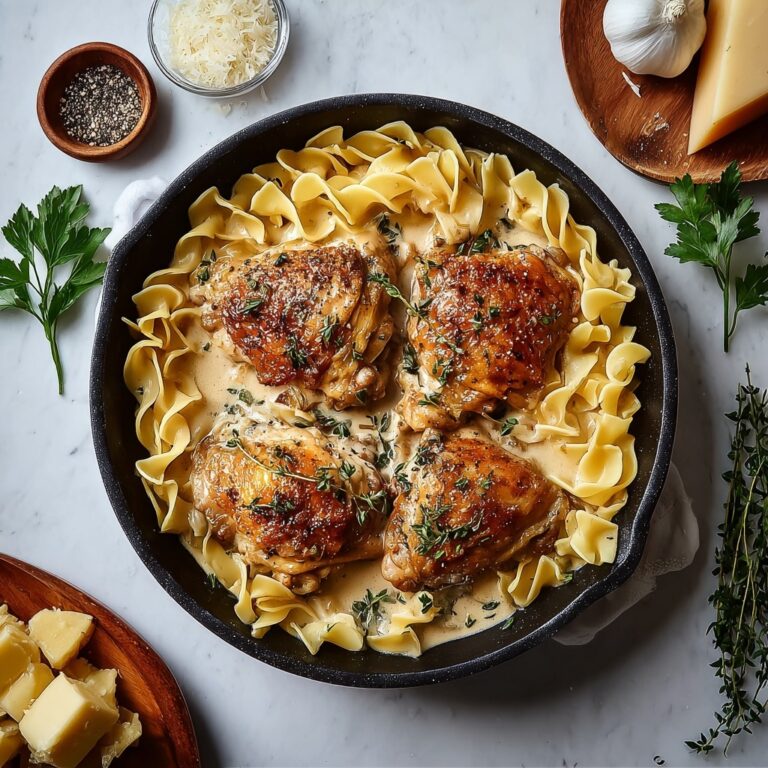 Creamy Lemon Chicken with Buttered Noodles Recipe
