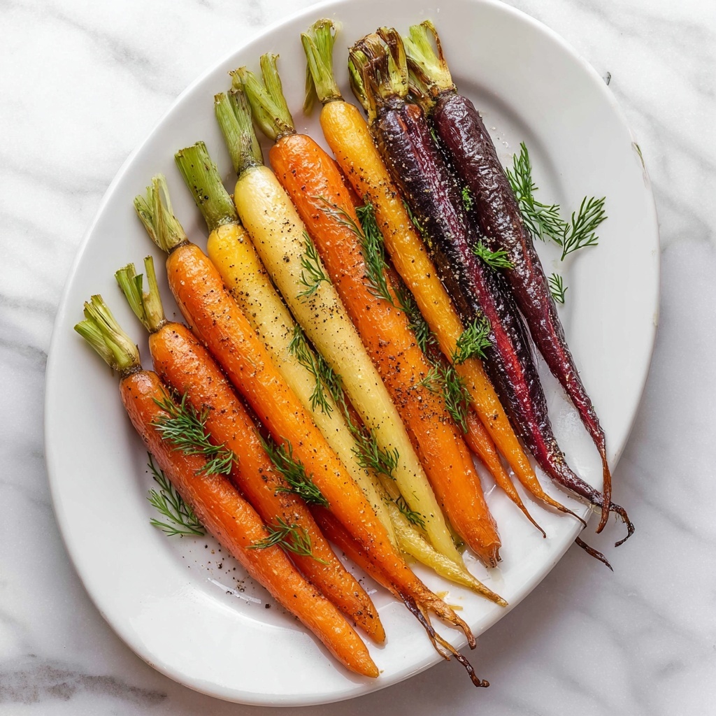 Roasted Rainbow Carrots with Honey Balsamic Glaze Recipe - Recipe Image