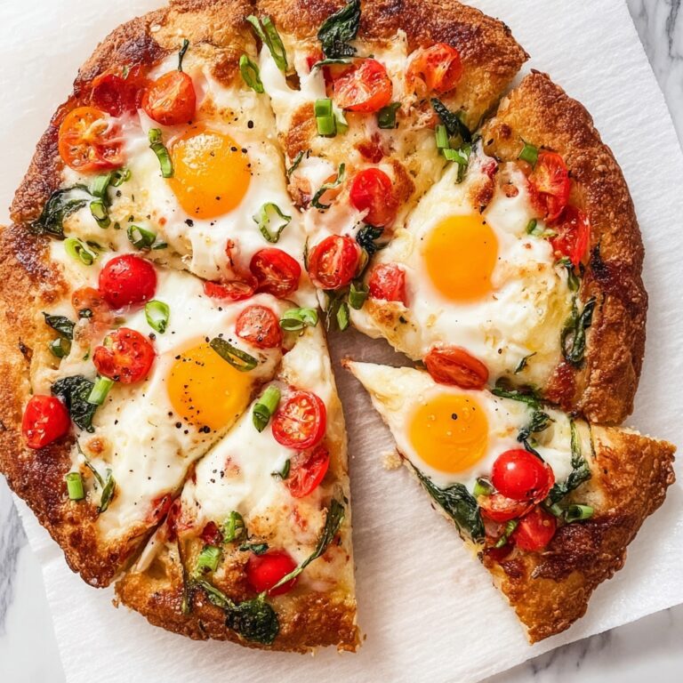 Egg & Tomato Breakfast Pizza Recipe