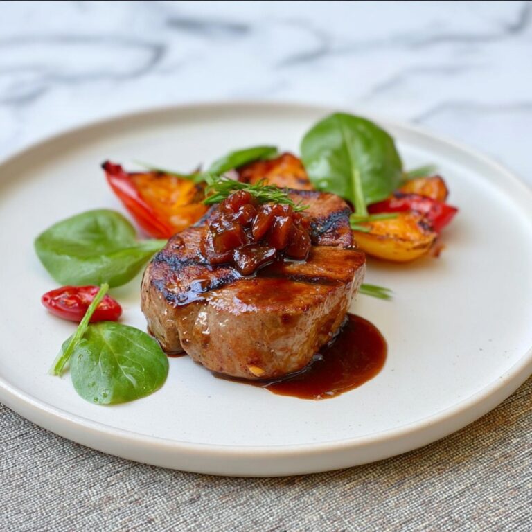 Balsamic Grilled Chicken with Spicy Honey Bacon Glaze Recipe