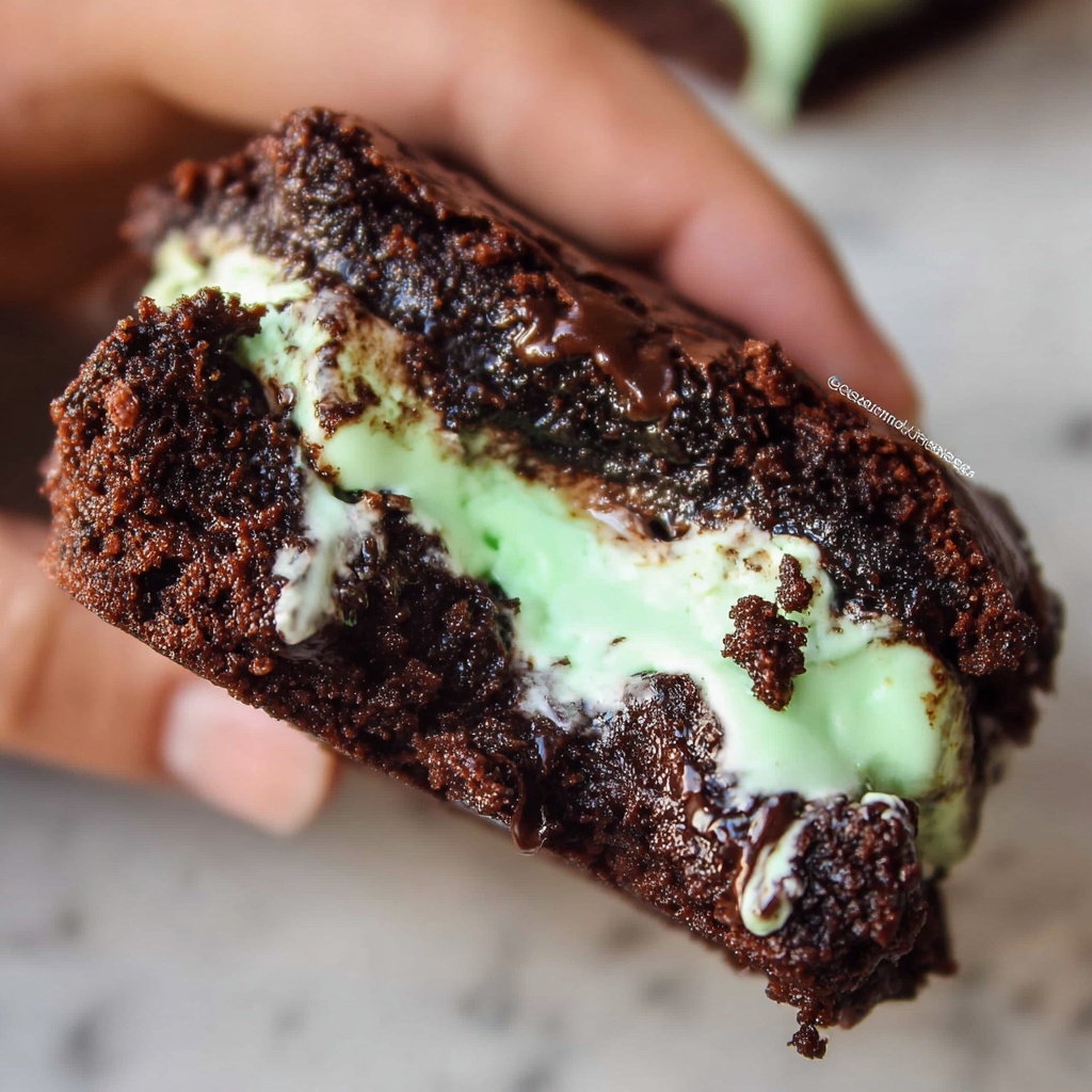 Thin Mint Marshmallow Brownies Recipe - Recipe Image