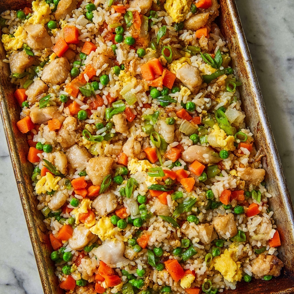 Sheet Pan Chicken Fried Rice Recipe - Recipe Image