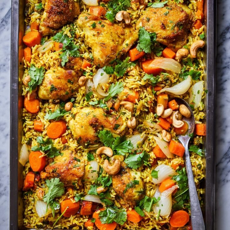 Sheet Pan Curry Chicken and Carrots with Basmati Rice (Biryani) Recipe
