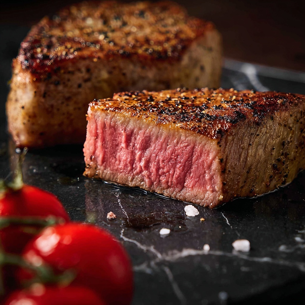Perfectly Seared Filet Mignon with Garlic-Infused Butter Recipe - Recipe Image