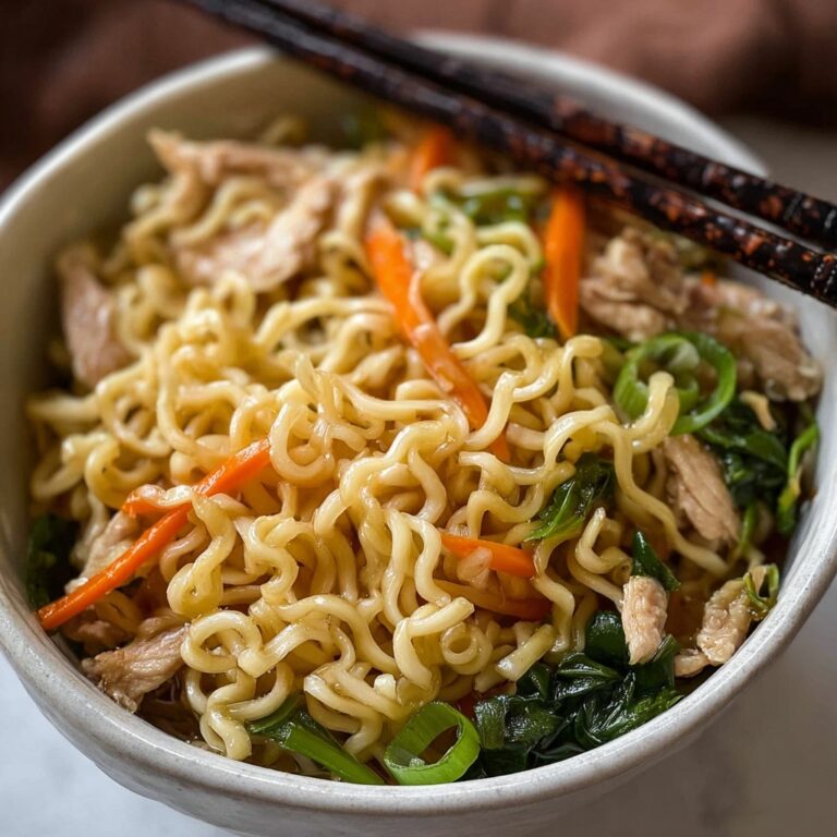 Chow Mein Ramen Noodles with Chicken and Vegetables Recipe