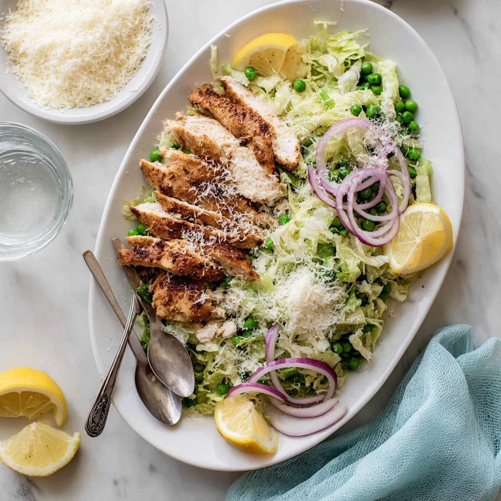 Lemon Parmesan Cabbage Salad with Grilled Chicken Recipe - Recipe Image