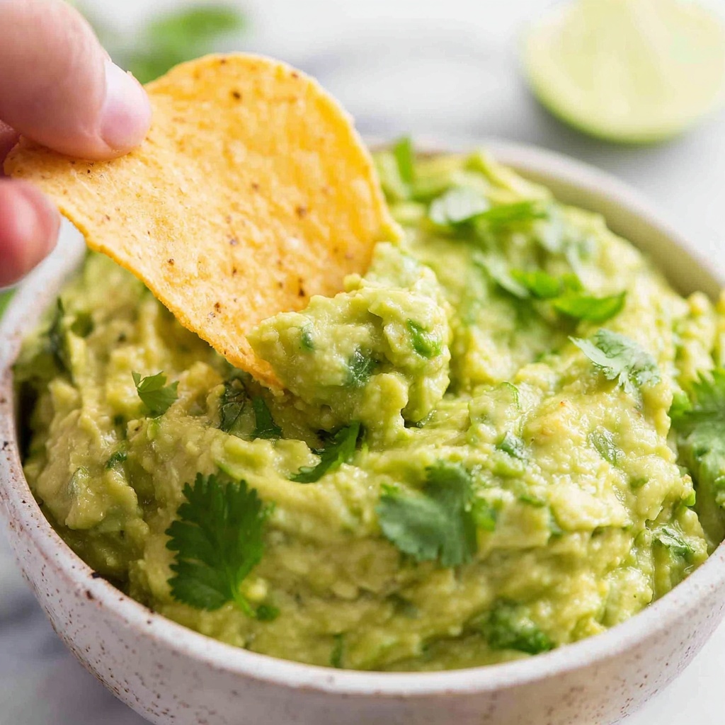 Creamy Guacamole with Jalapeño and Coriander Recipe - Recipe Image