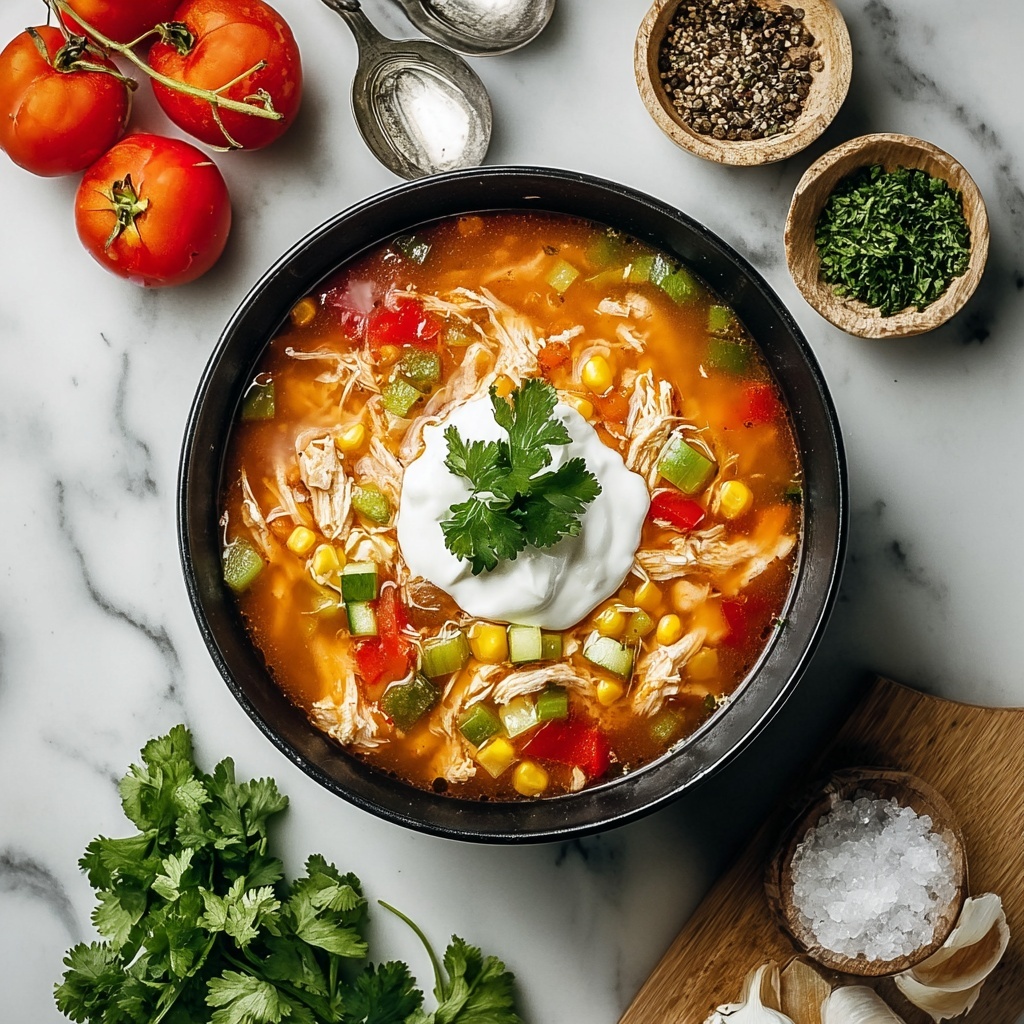 Healthy Chicken Tortilla Soup Recipe - Recipe Image