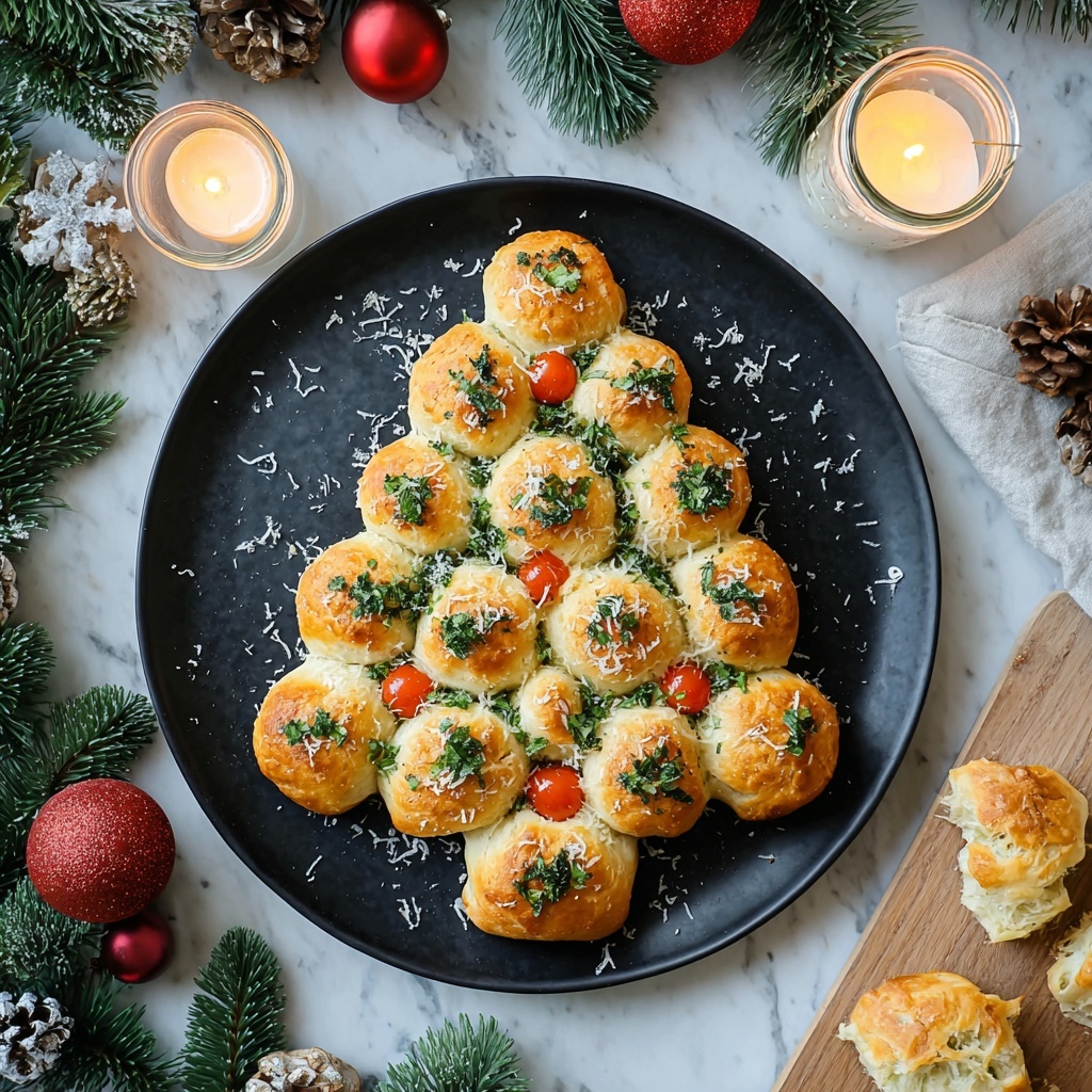 Cheesy Pull-Apart Christmas Tree Bread Recipe - Recipe Image