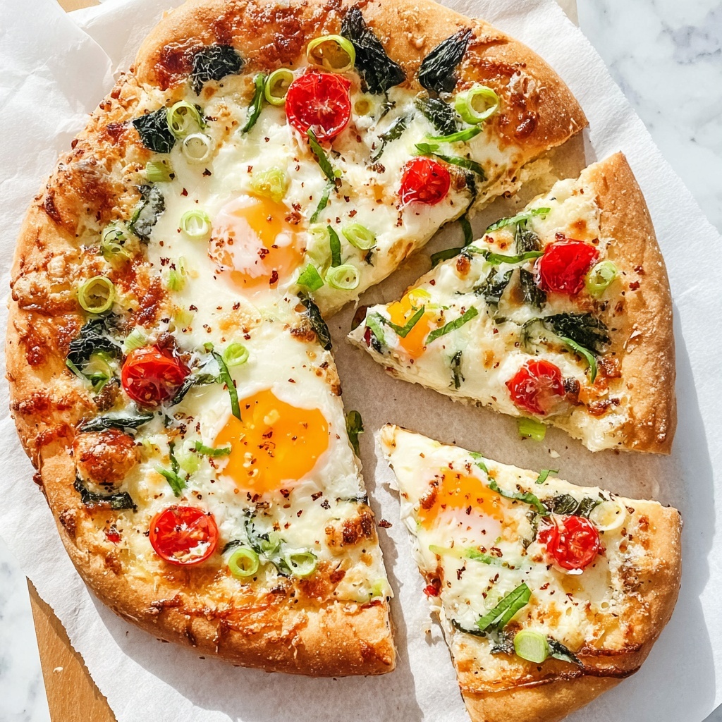 Egg & Tomato Breakfast Pizza Recipe - Recipe Image