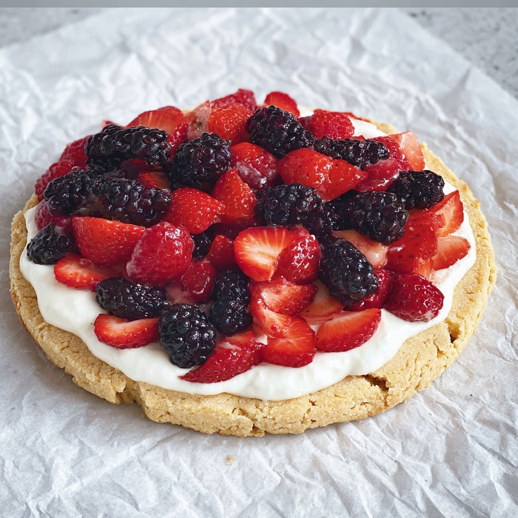 Lemon Cookie Pizza with Fresh Berries Recipe - Recipe Image