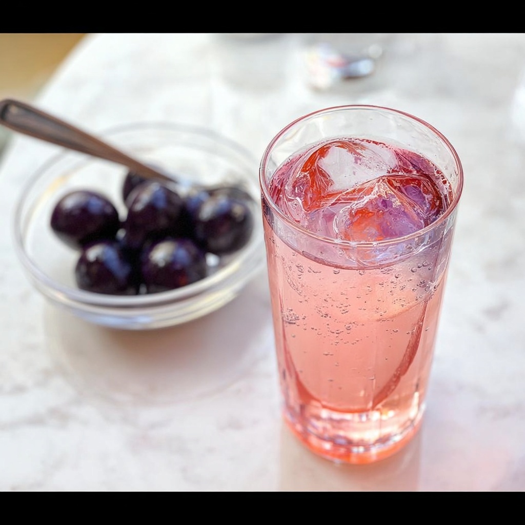 Sunset Whiskey Sour with Cherry Syrup Recipe - Recipe Image