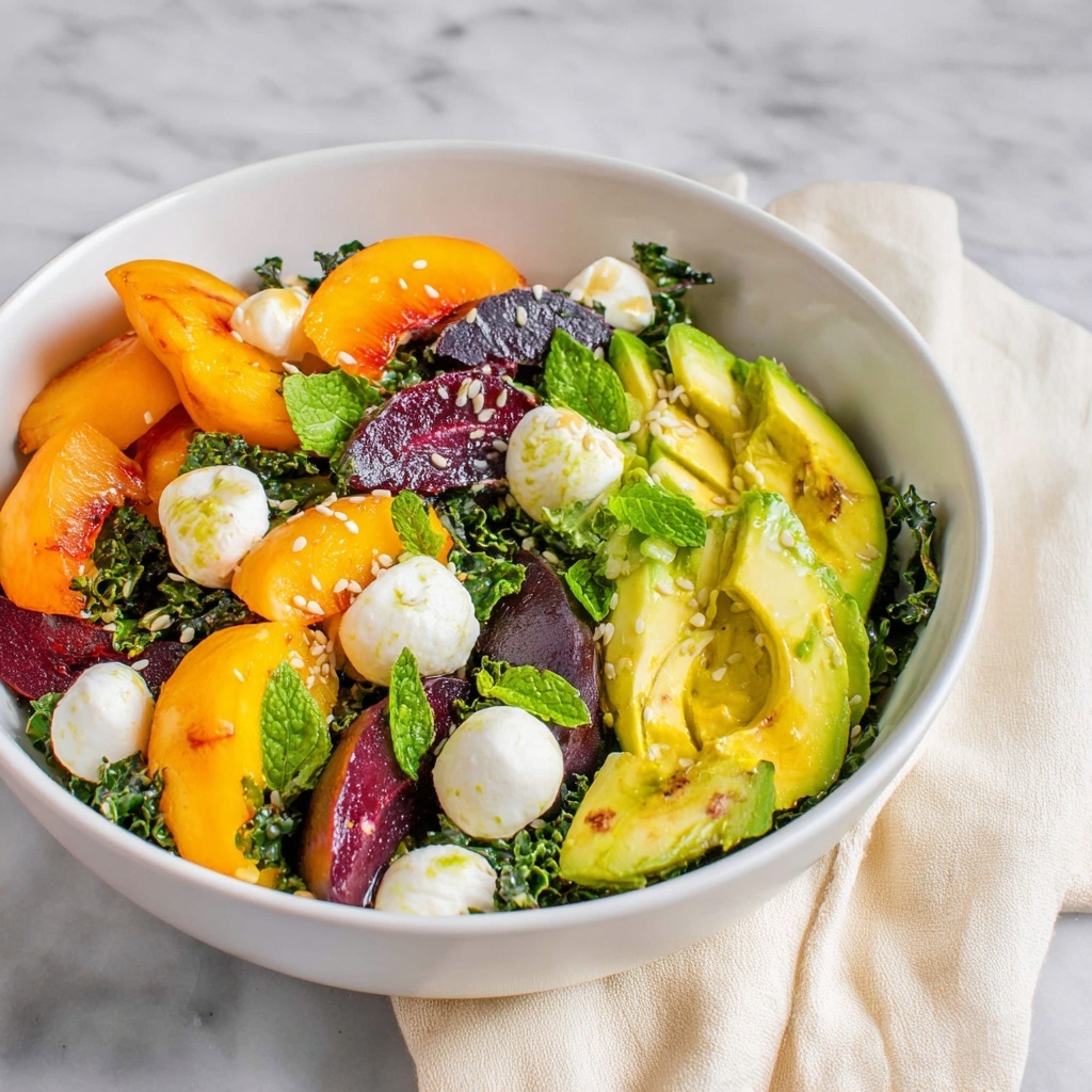 Summer Stone Fruit Salad with Mozzarella, Avocado, and Mint Recipe - Recipe Image