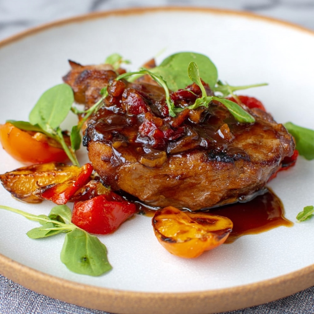 Balsamic Grilled Chicken with Spicy Honey Bacon Glaze Recipe - Recipe Image