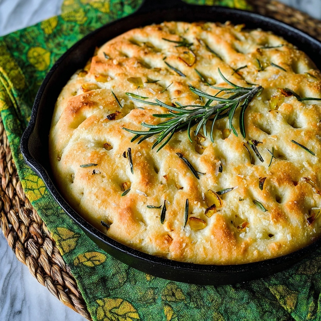 Garlic and Rosemary Skillet Bread Recipe - Recipe Image