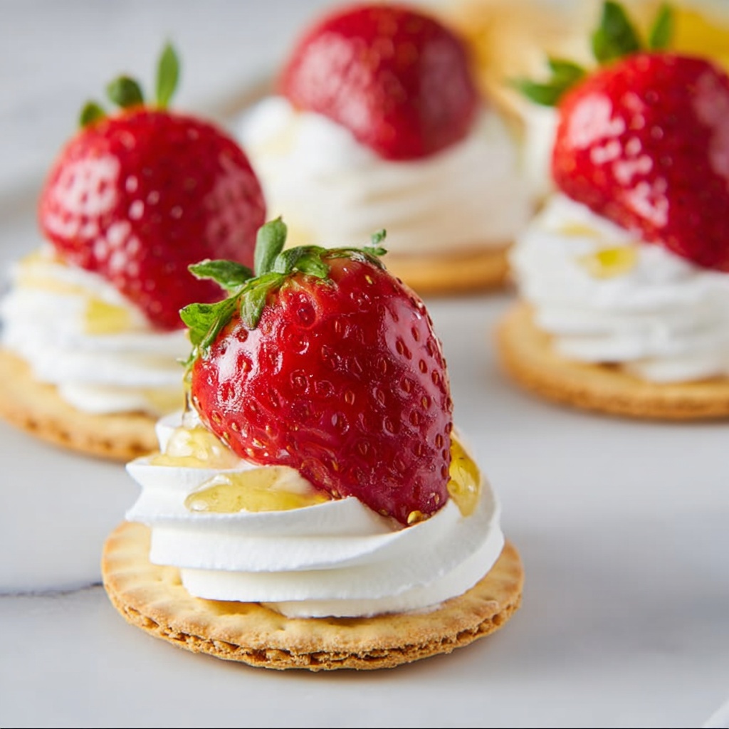 Easy Strawberries and Cream Appetizer Recipe - Recipe Image