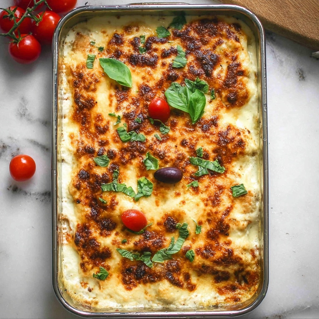 White Chicken Caprese Lasagna Recipe - Recipe Image