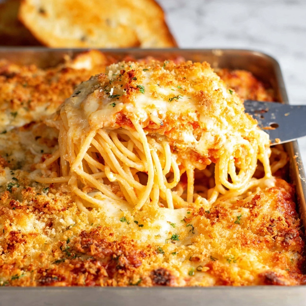 Creamy Chicken Spaghetti Bake Recipe - Recipe Image