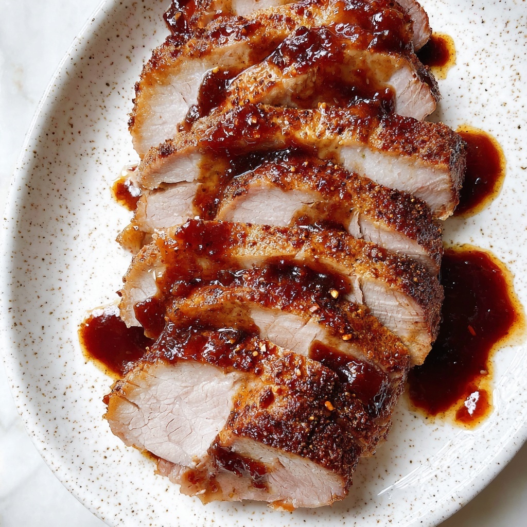 Baked Pork Tenderloin with Honey Mustard and Spiced Apple Cider Glaze Recipe - Recipe Image