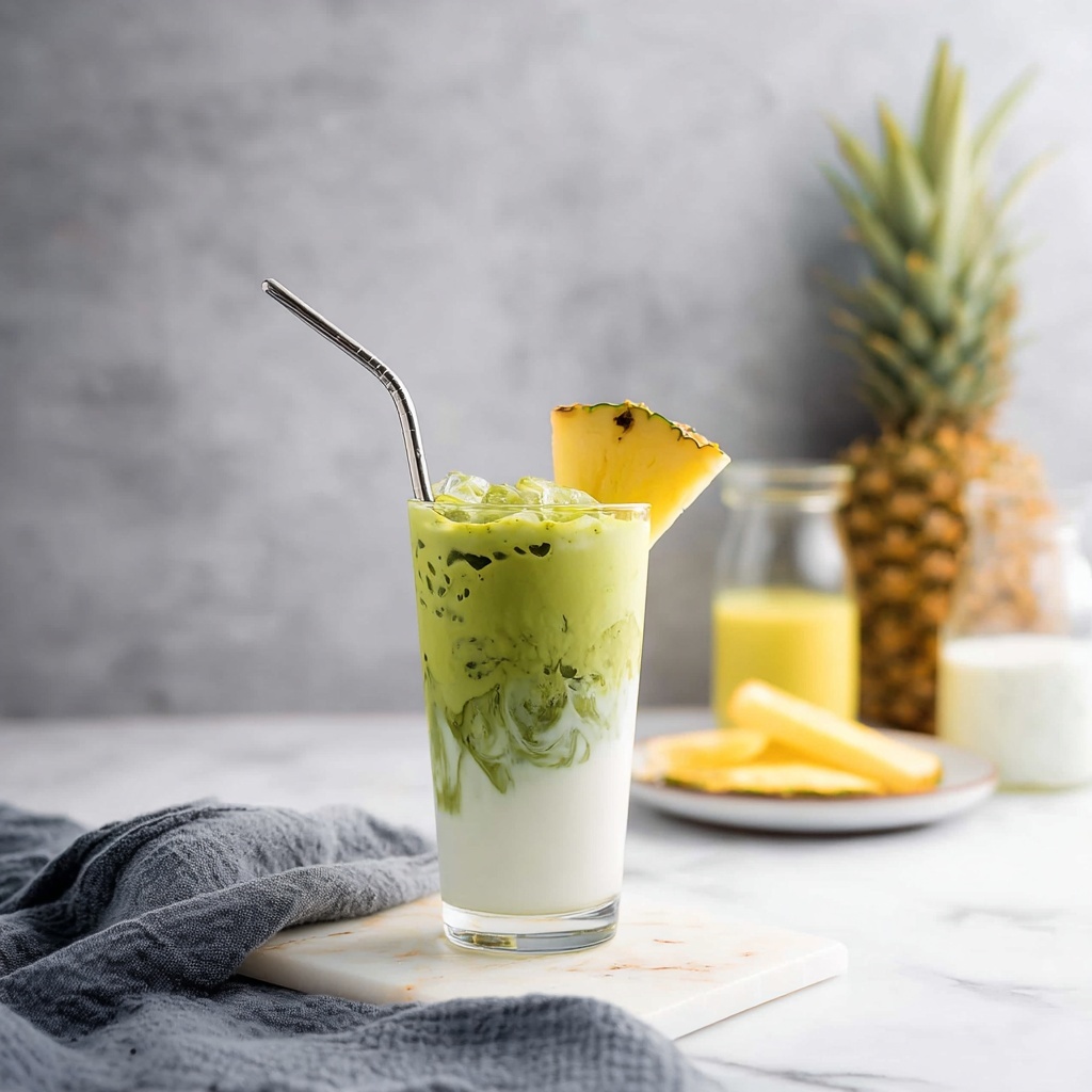 Pineapple Matcha (Copycat Starbucks Recipe) Recipe - Recipe Image