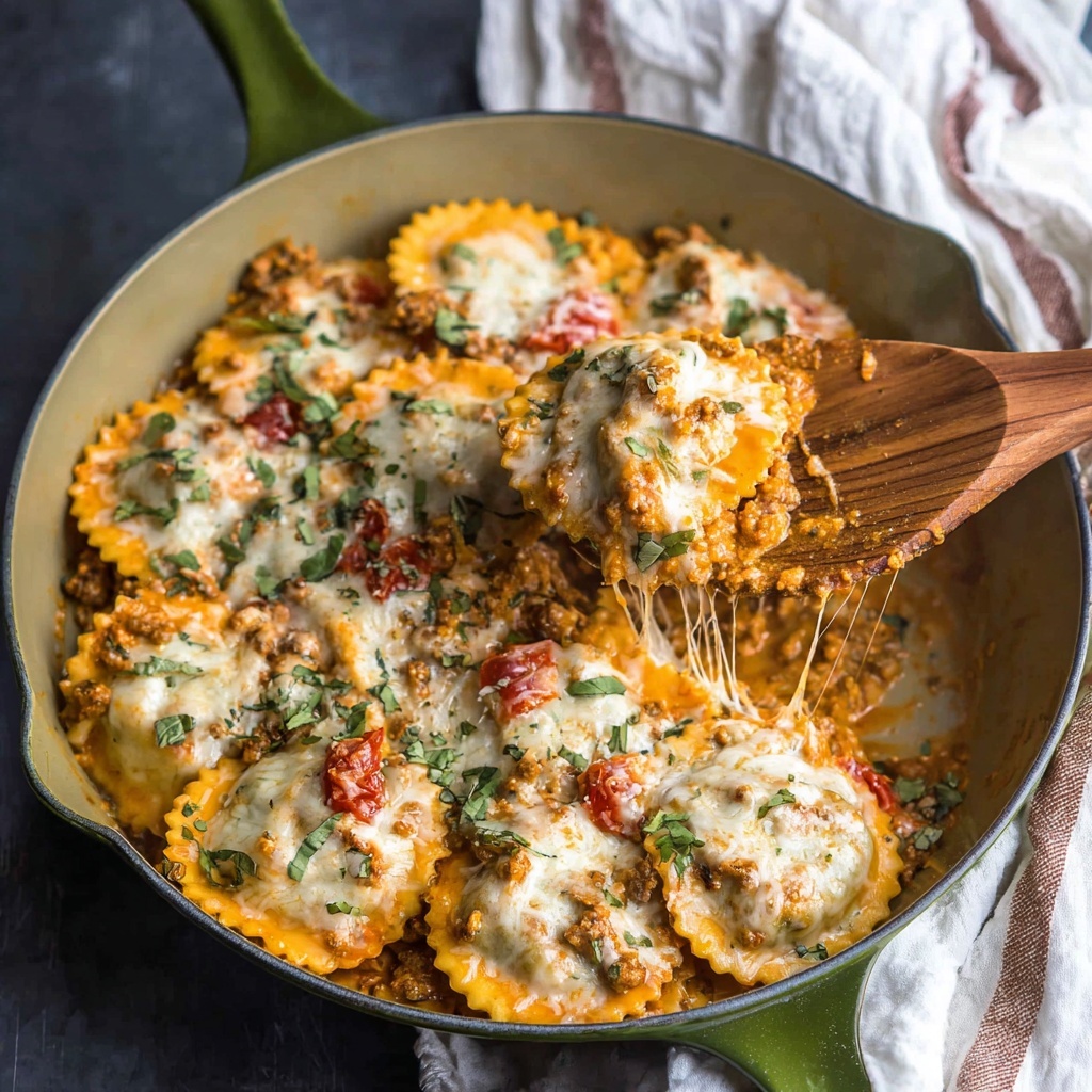Cheese Ravioli with Sausage in Tomato Basil Sauce Recipe - Recipe Image