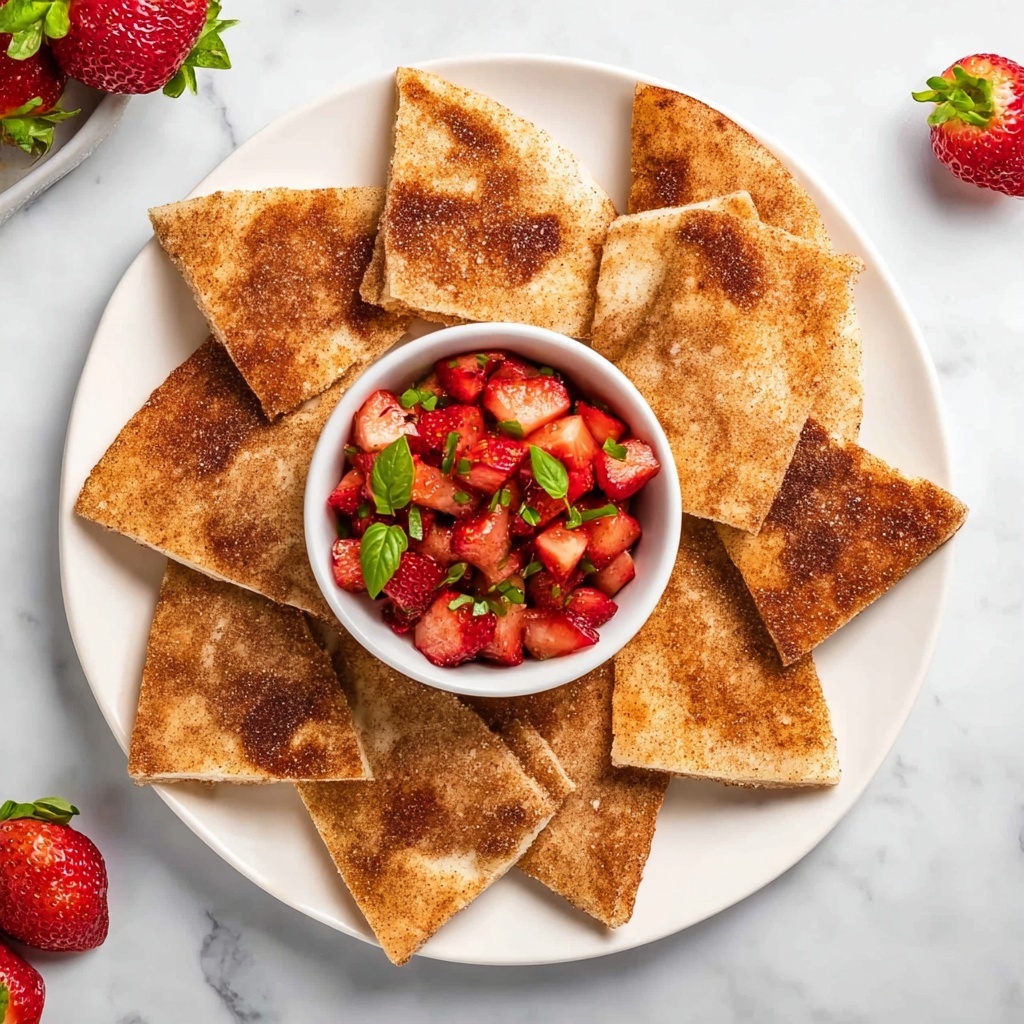 Strawberry Salsa with Cinnamon Chips Recipe - Recipe Image