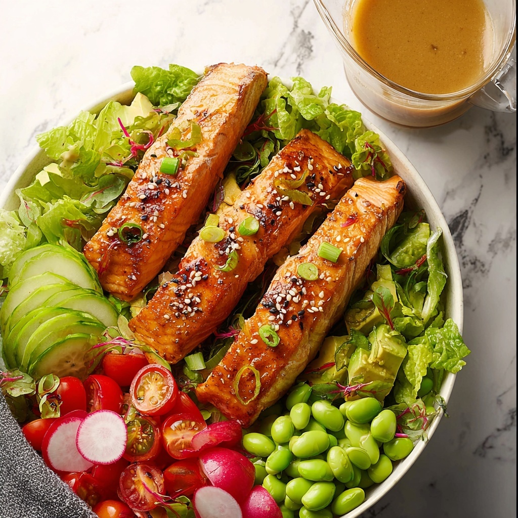 Salmon Salad with Asian Ginger Sesame Dressing Recipe - Recipe Image