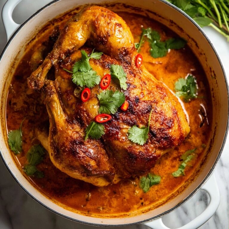 Thai Red Curry Pot Roast Chicken with Potatoes, Green Beans, and Jasmine Rice Recipe
