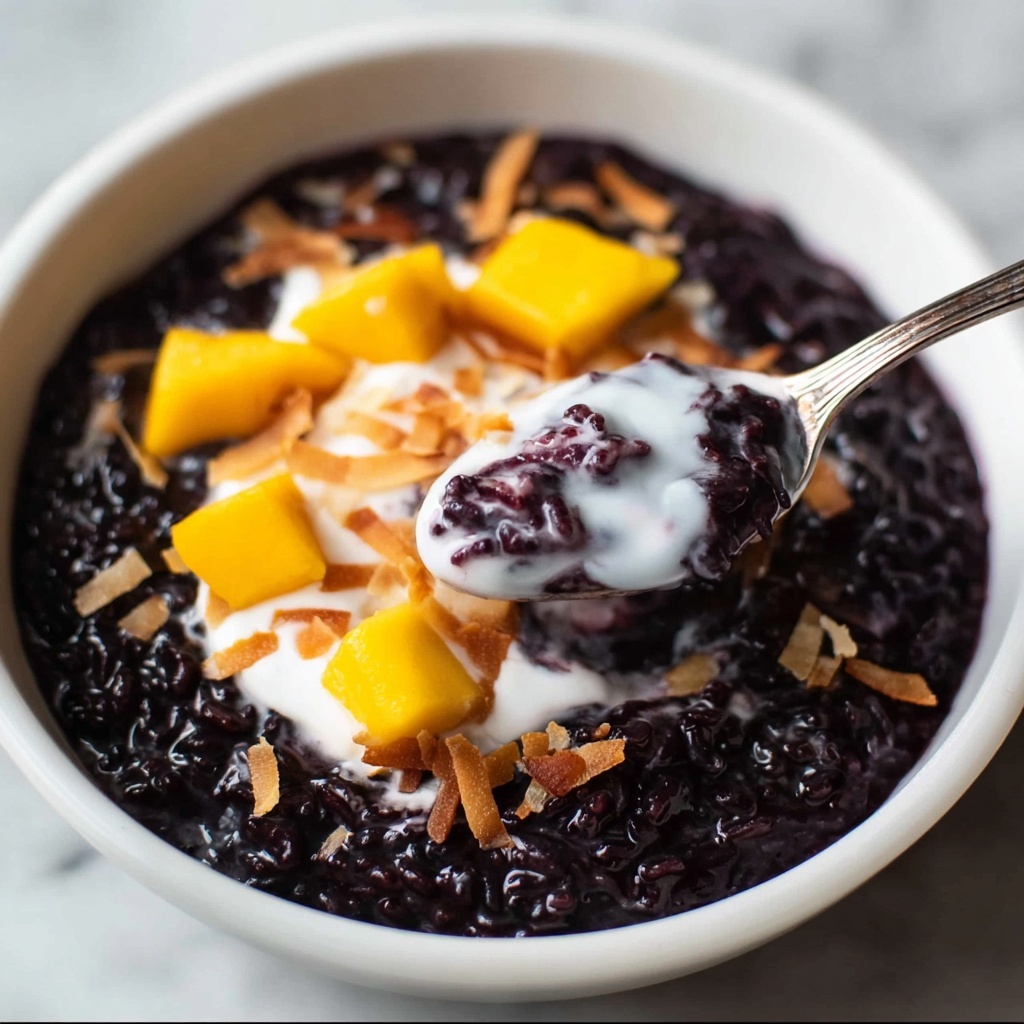 Thai Black Sticky Rice Pudding Recipe - Recipe Image