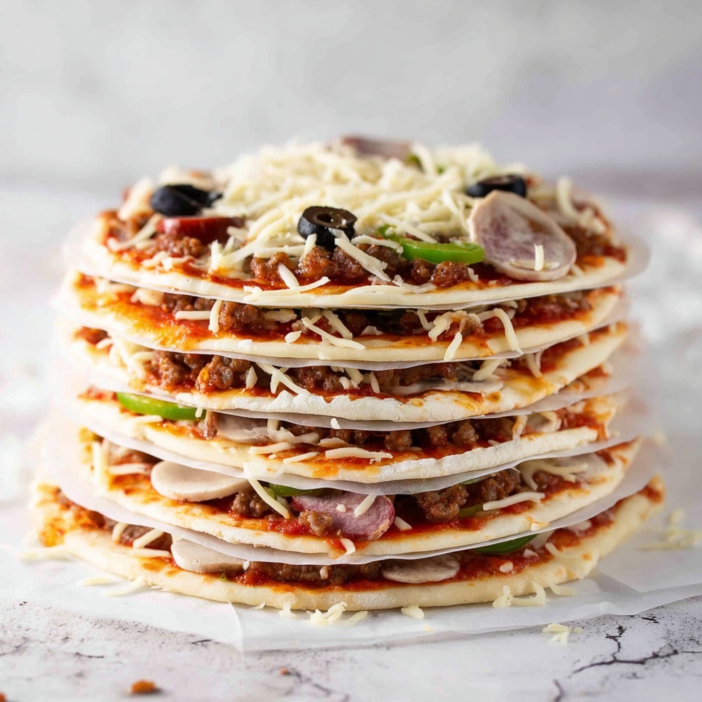 Homemade Frozen Pizzas with Salami, Olives, and Mushrooms Recipe - Recipe Image