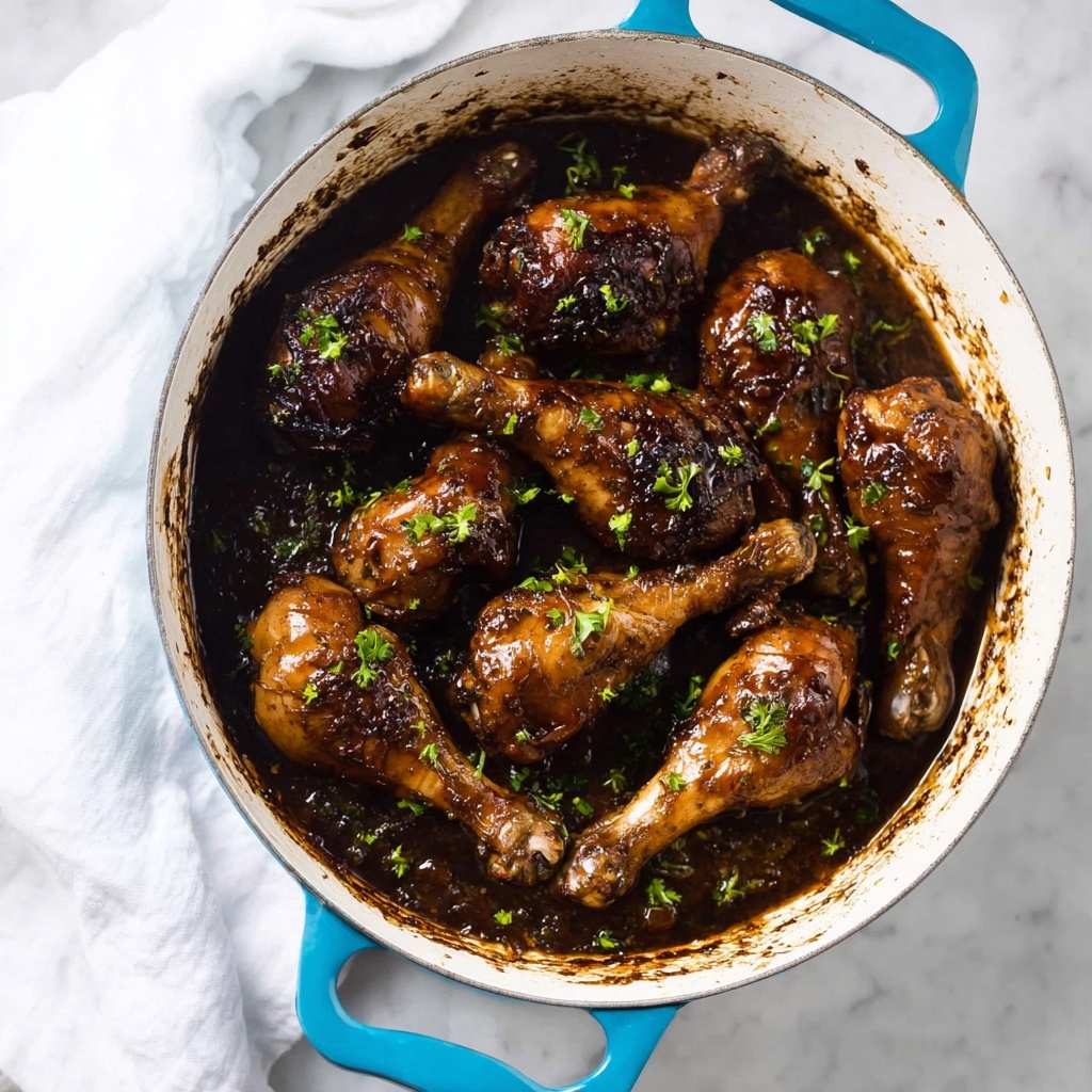 5 Ingredient Sticky Stove Top Balsamic Drumsticks Recipe - Recipe Image