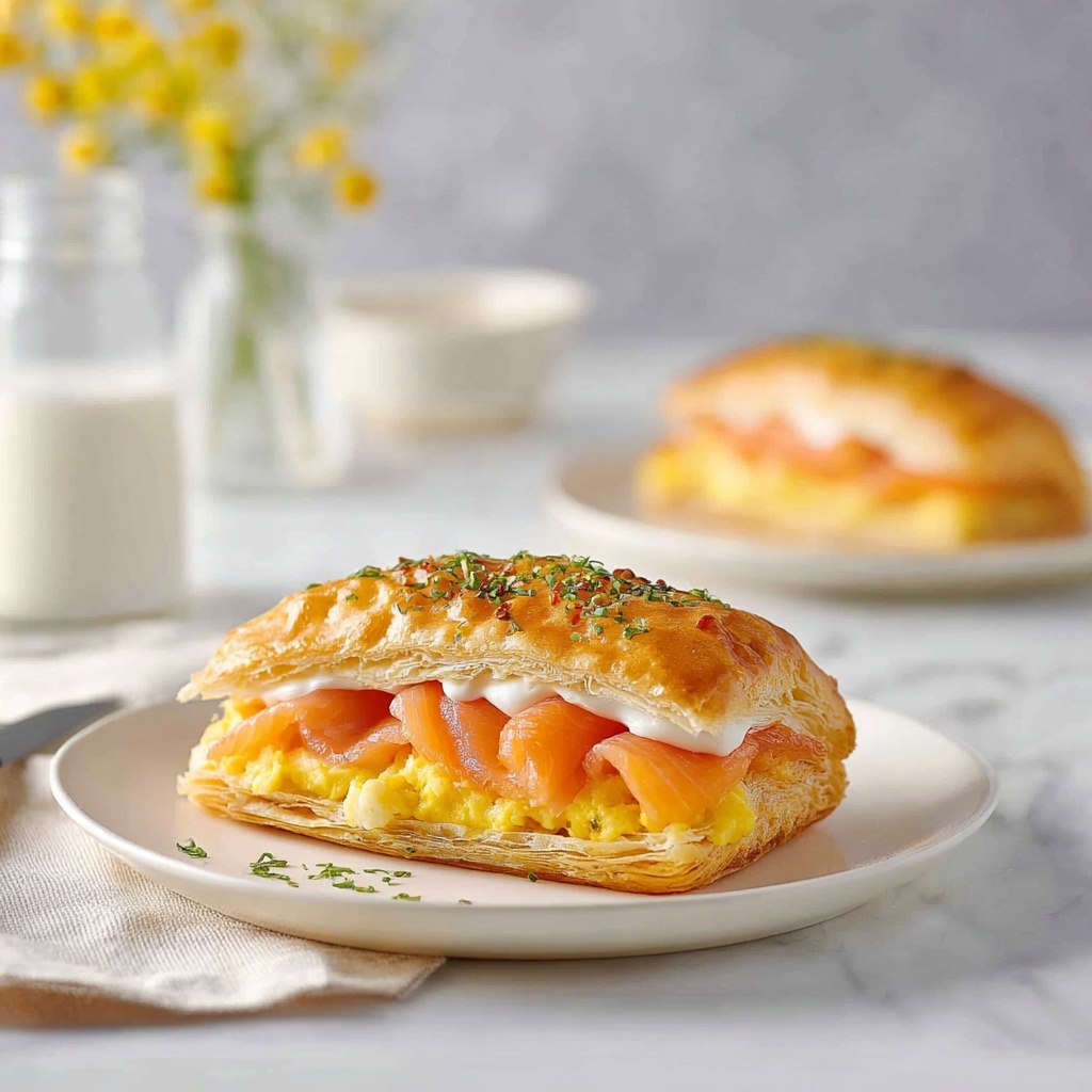 Smoked Salmon and Egg Breakfast Mille-Feuille Recipe - Recipe Image