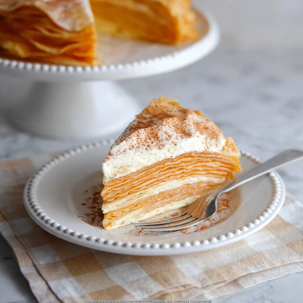 Pumpkin Crepe Cake Recipe - Recipe Image