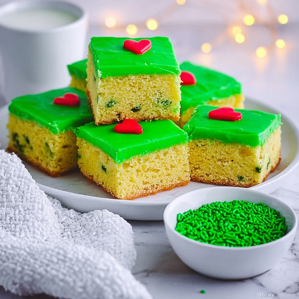 Grinch Sugar Cookie Bars Recipe - Recipe Image