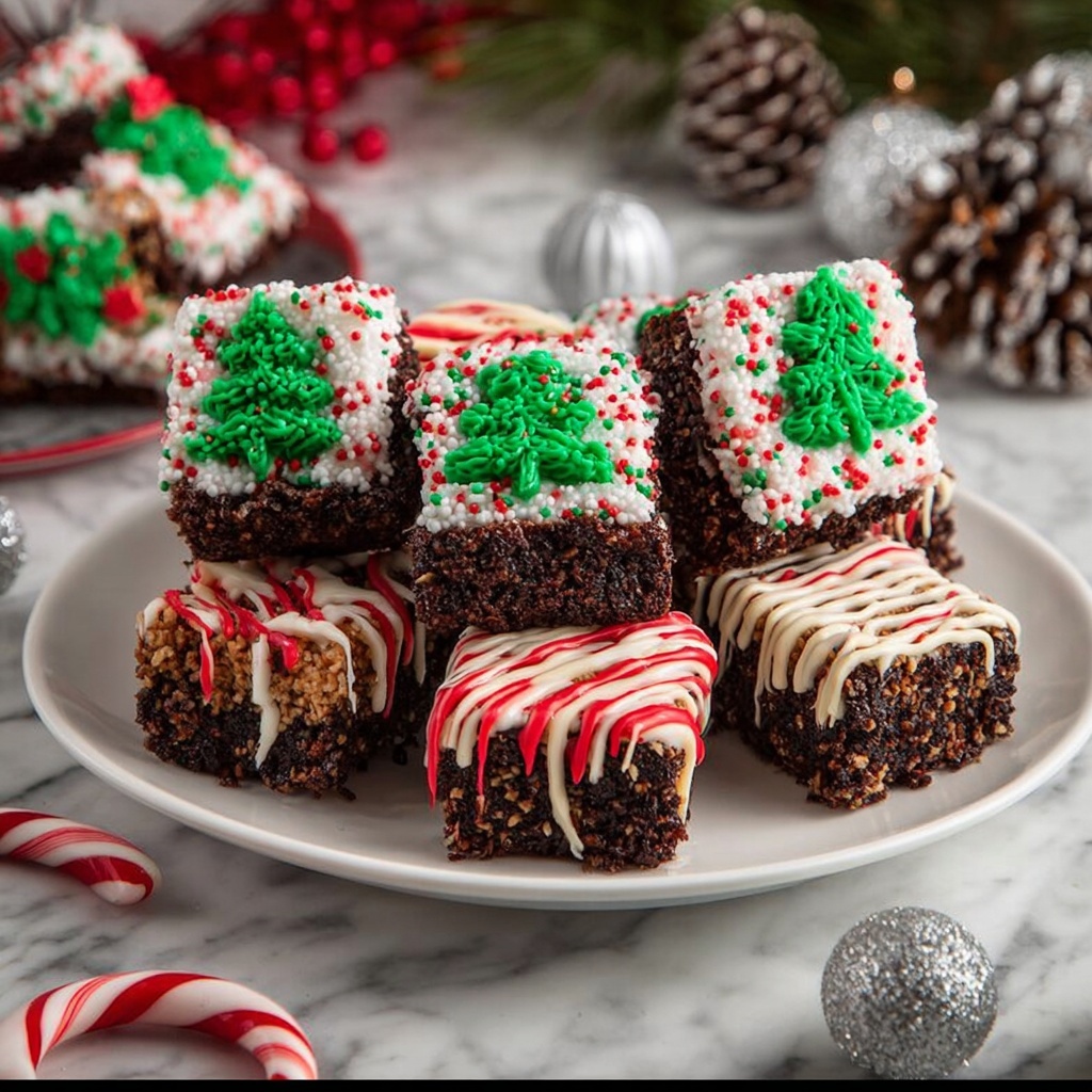 Chocolate Peppermint Rice Krispie Treats Recipe - Recipe Image